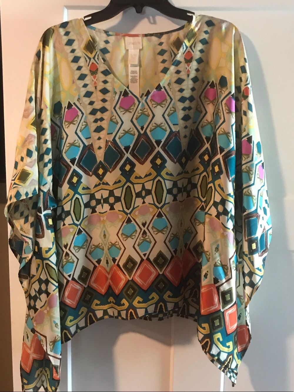 Chico's Multicolor Geometric Print Blouse